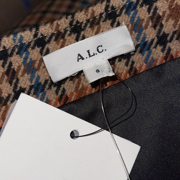NWT A.L.C. Rylee Houndstooth Wool Skirt - Picture 3 of 7